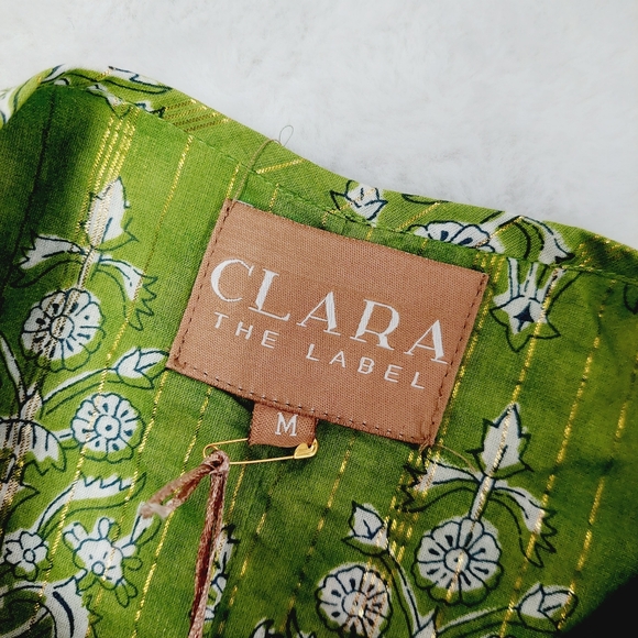 New Clara The Label Clover Mini (Renwick Olive) Ballon Sleeves Mini Dress P2384 - Picture 8 of 11